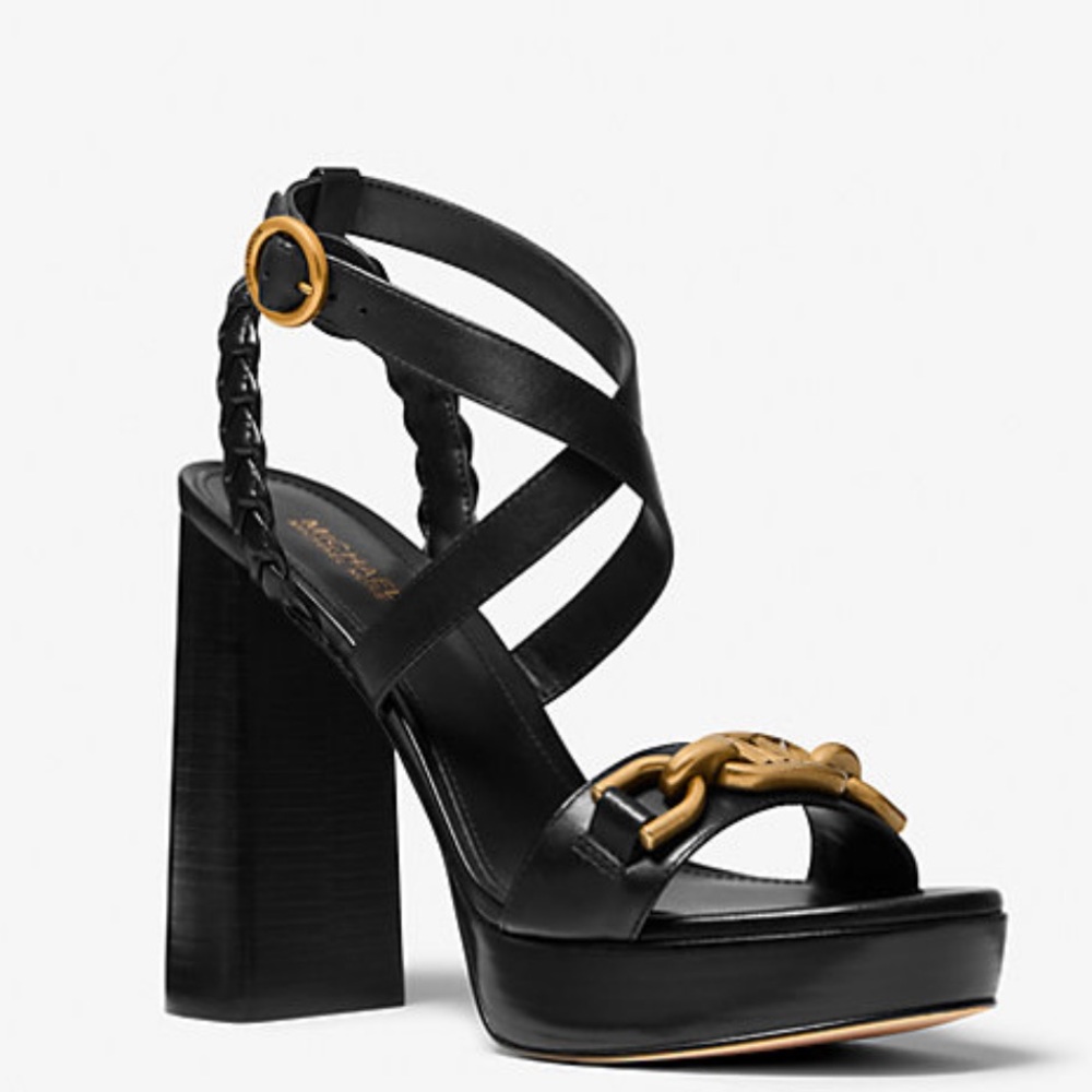 MICHAEL KORS Leather Platform Sandal